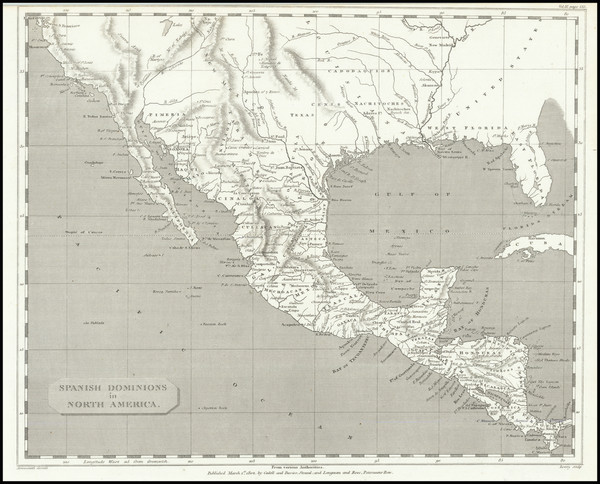 38-Texas, Southwest, Rocky Mountains and California Map By Aaron Arrowsmith  &  Lewis