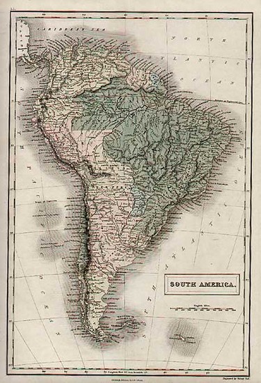 37-South America Map By Adam & Charles Black