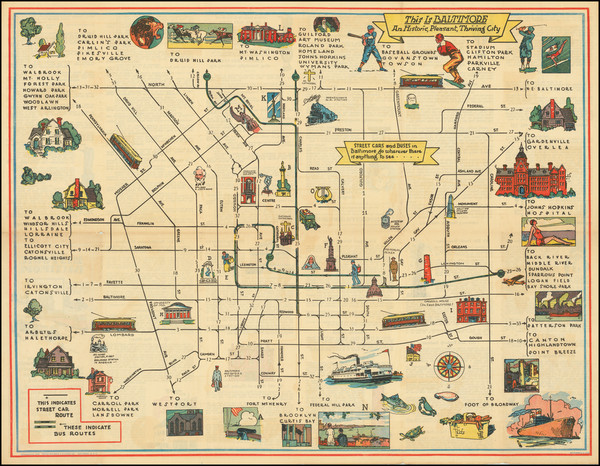 89-Maryland and Pictorial Maps Map By Schneidereith & Sons