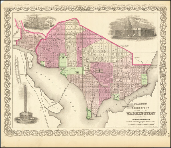 33-Washington, D.C. Map By G.W.  & C.B. Colton