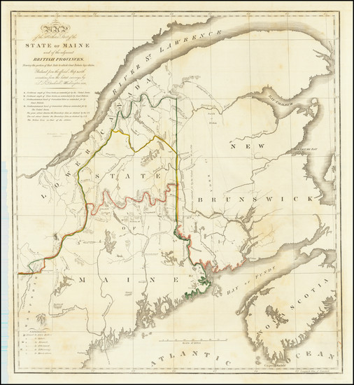 85-Maine and Eastern Canada Map By M Chambers