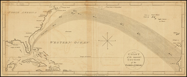 84-Atlantic Ocean, United States and Southeast Map By Joyce Gold