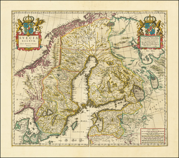 62-Baltic Countries, Sweden, Norway and Finland Map By Johannes Blaeu