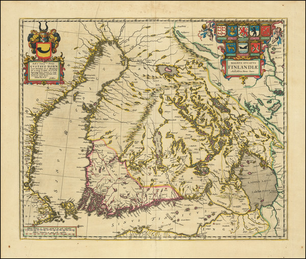 92-Scandinavia and Finland Map By Johannes Blaeu