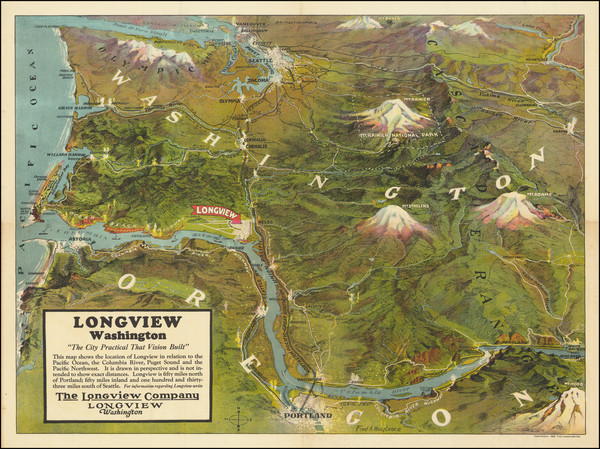 60-Washington Map By Fred A. Routledge