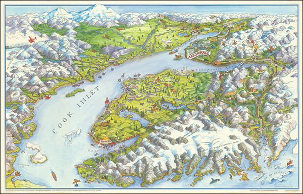 67-Alaska and Pictorial Maps Map By Sharon Schumacher
