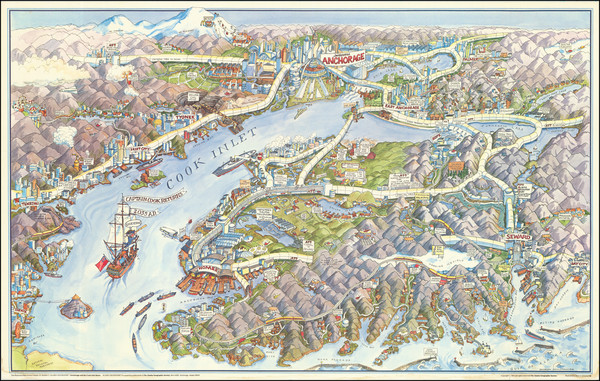 50-Alaska and Pictorial Maps Map By Sharon Schumacher