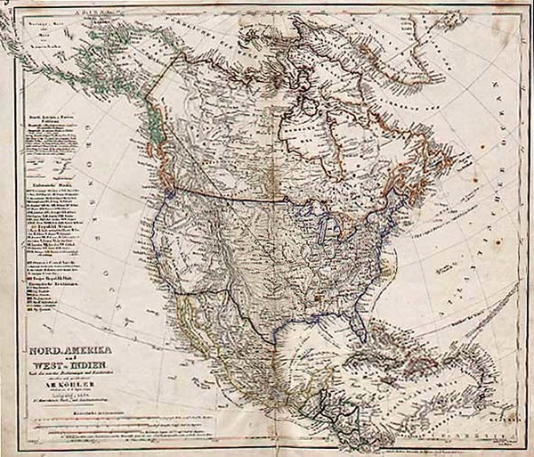 56-North America Map By A.H. Kohler