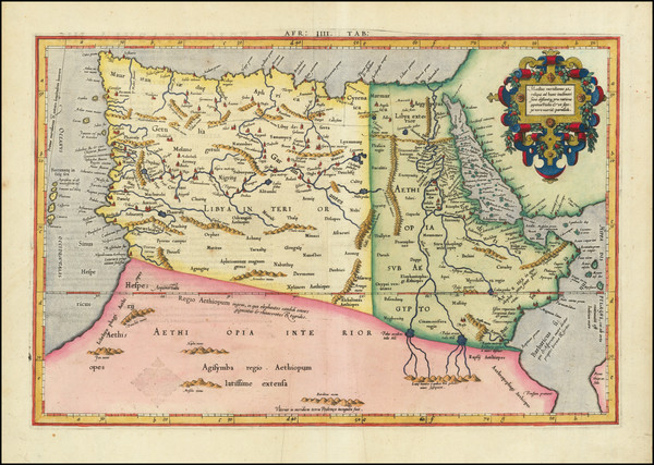 98-Egypt and North Africa Map By  Gerard Mercator