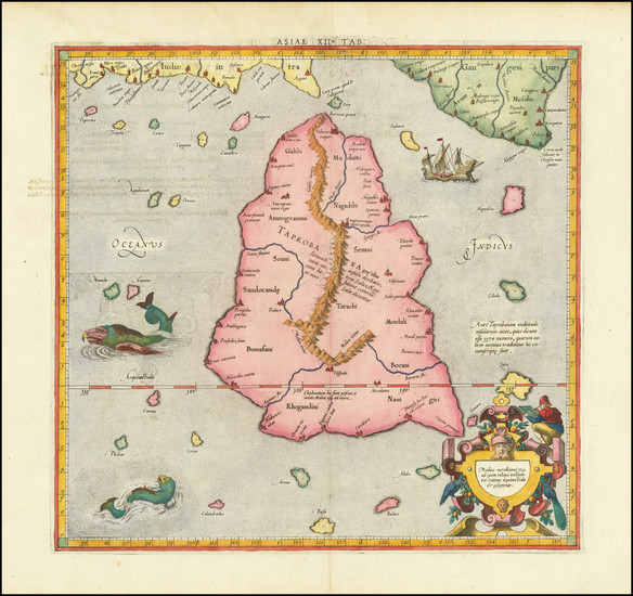 52-Sri Lanka Map By  Gerard Mercator