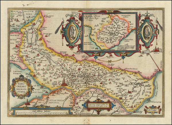 80-Northern Italy Map By Abraham Ortelius
