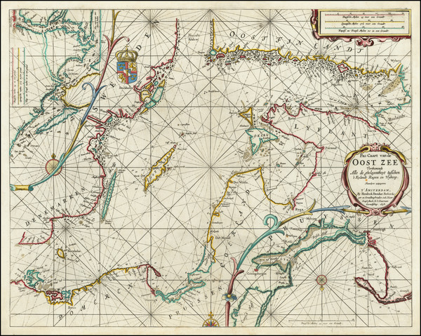 60-Poland, Baltic Countries and Scandinavia Map By Hendrick Doncker