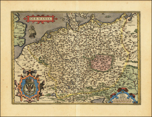 35-Germany Map By Abraham Ortelius