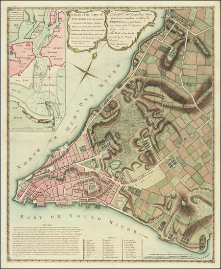 28-New York City Map By John Montresor