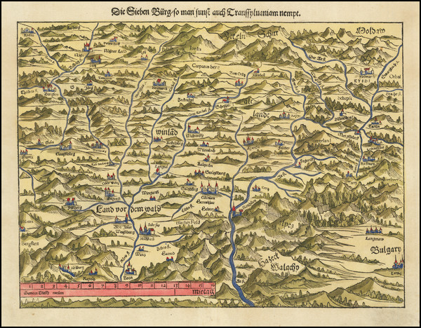 87-Romania and Balkans Map By Sebastian Munster