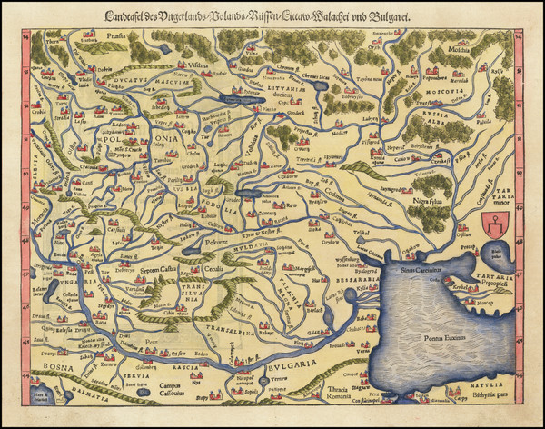 92-Poland, Russia, Hungary and Baltic Countries Map By Sebastian Munster