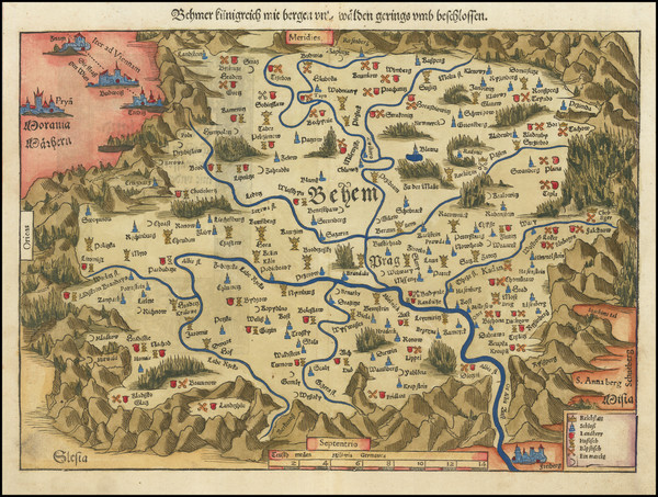 90-Czech Republic & Slovakia Map By Sebastian Munster