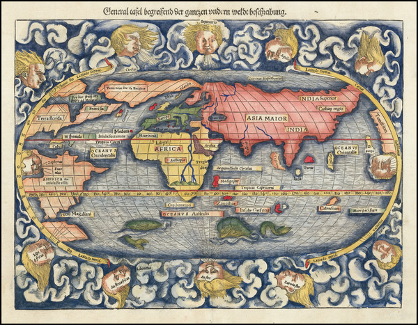 61-World Map By Sebastian Munster