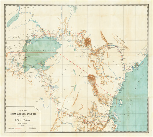 100-East Africa Map By Carl Peters