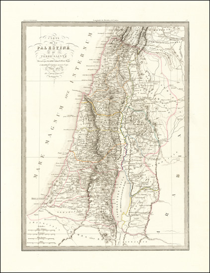 45-Holy Land Map By Alexandre Emile Lapie