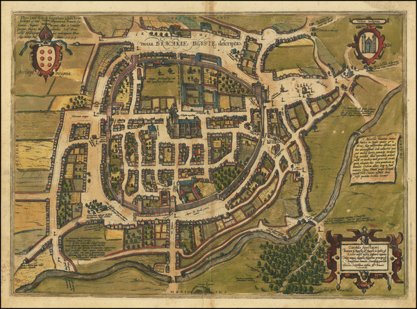 15-Portugal Map By Georg Braun  &  Frans Hogenberg