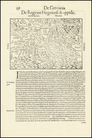 51-Süddeutschland Map By Sebastian Munster