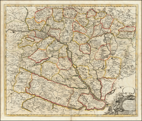 70-Austria and Hungary Map By John Senex