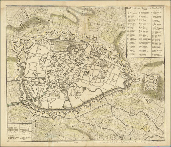 90-Belgium Map By George Louis Le Rouge