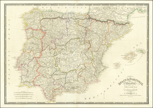 53-Spain and Portugal Map By James Wyld