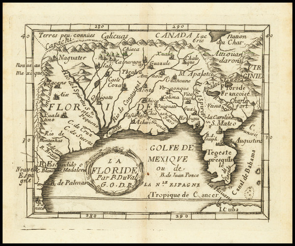 49-Florida, South and Southeast Map By Pierre Du Val