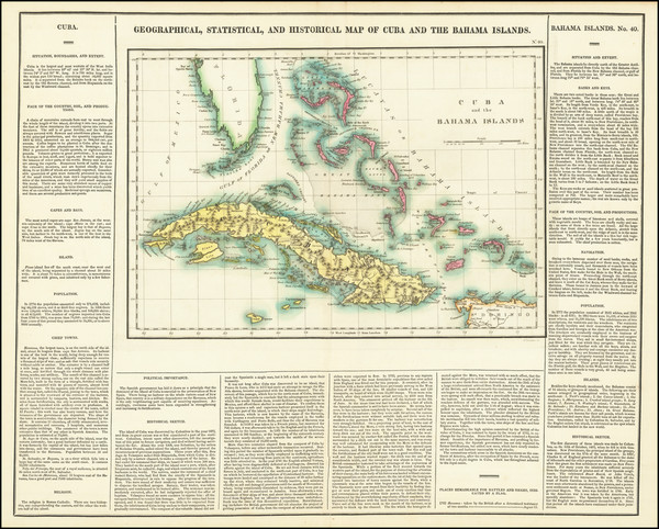 69-Cuba and Bahamas Map By Henry Charles Carey  &  Isaac Lea