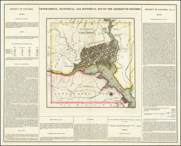 11-Washington, D.C. Map By Henry Charles Carey  &  Isaac Lea