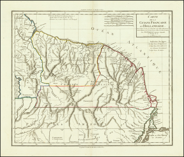 28-Guianas & Suriname Map By Jean Baptiste Poirson