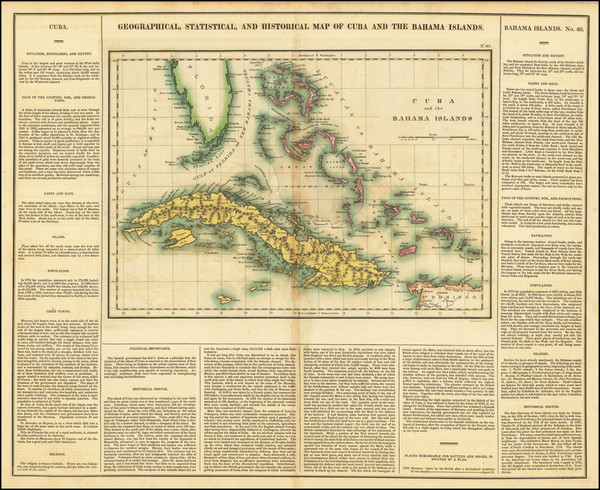 58-Cuba and Bahamas Map By Henry Charles Carey  &  Isaac Lea