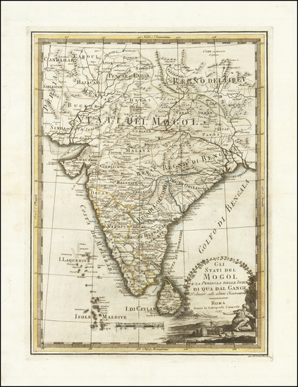 21-India Map By Giovanni Maria Cassini