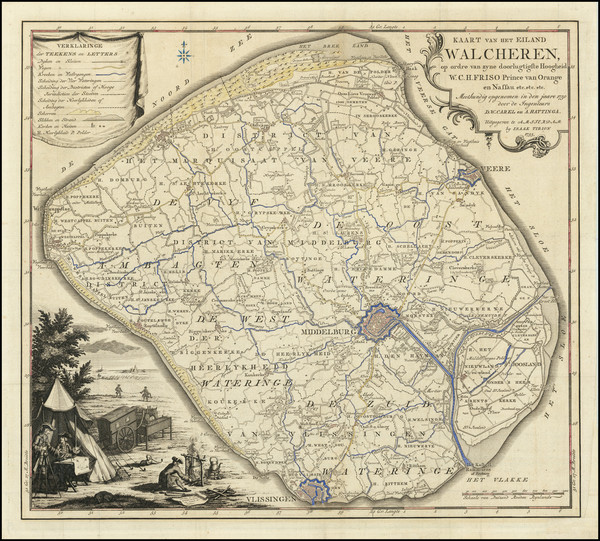 50-Netherlands Map By Isaak Tirion