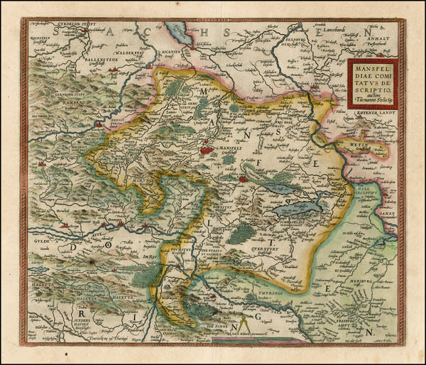 49-Germany Map By Abraham Ortelius