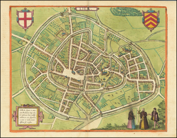 33-Belgium Map By Georg Braun / Frans Hogenberg