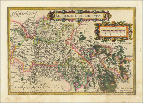 39-Belgium Map By  Gerard Mercator  &  Jodocus Hondius