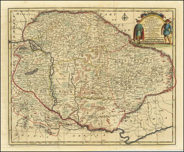 58-Hungary, Romania, Czech Republic & Slovakia and Balkans Map By Emanuel Bowen