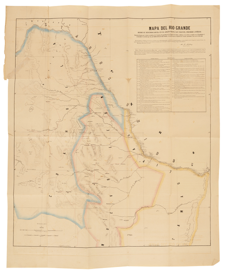 100-Texas, Mexico and Rare Books Map By Comisión Pesquisidora de la Frontera Norte