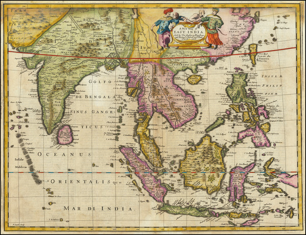 77-China, India, Southeast Asia, Philippines and Other Islands Map By John Speed