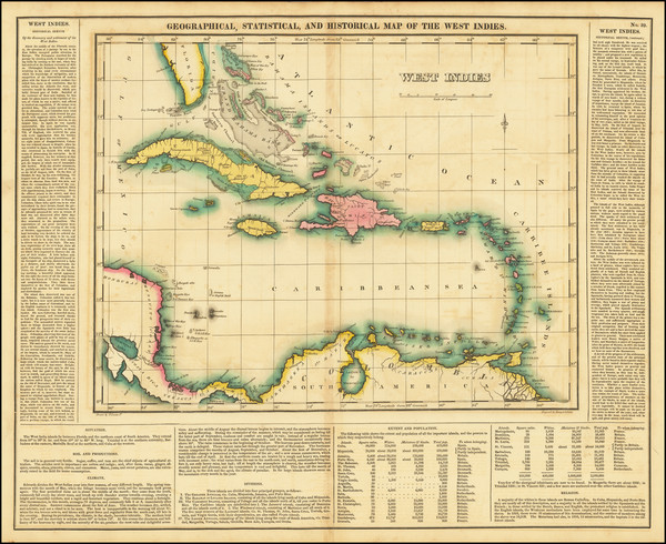 43-Cuba and Bahamas Map By Henry Charles Carey  &  Isaac Lea