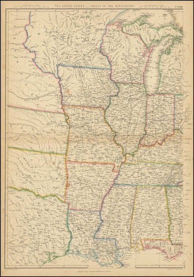 23-South, Texas, Midwest and Plains Map By Blackie & Son