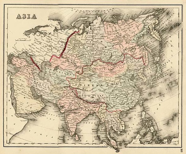 87-Asia and Asia Map By O.W. Gray