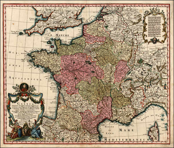 87-Europe and France Map By Matthaus Seutter