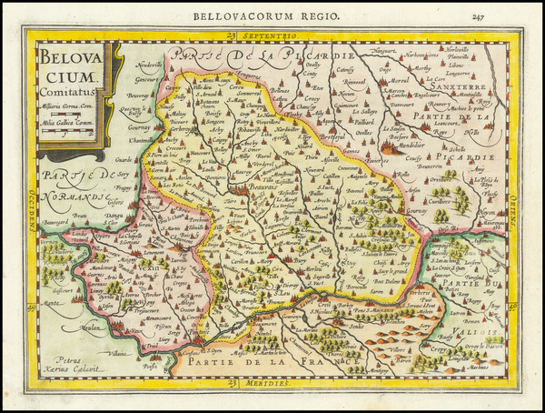 10-Nord et Nord-Est Map By Petrus Kaerius