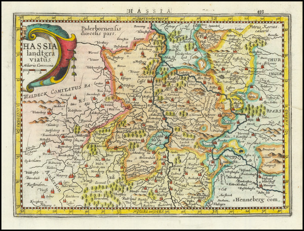 73-Mitteldeutschland Map By Petrus Kaerius