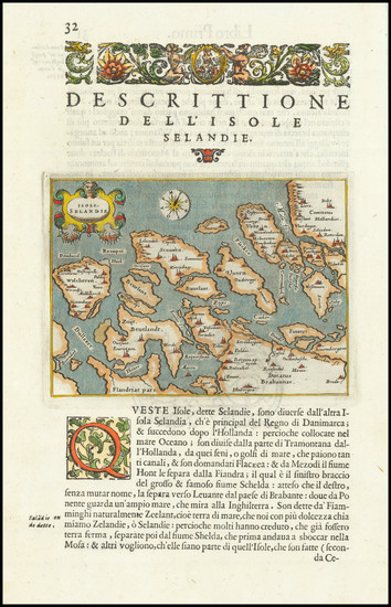 59-Netherlands Map By Tomasso Porcacchi