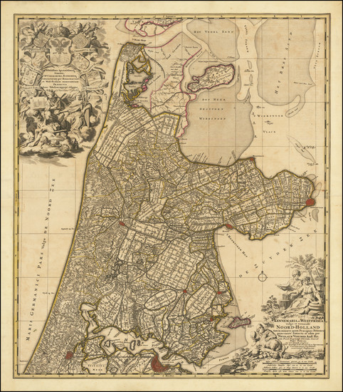 94-Netherlands Map By Nicolaes Visscher II